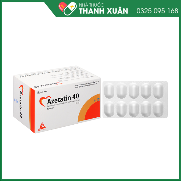 Azetatin 40 điều trị rối loạn lipid máu